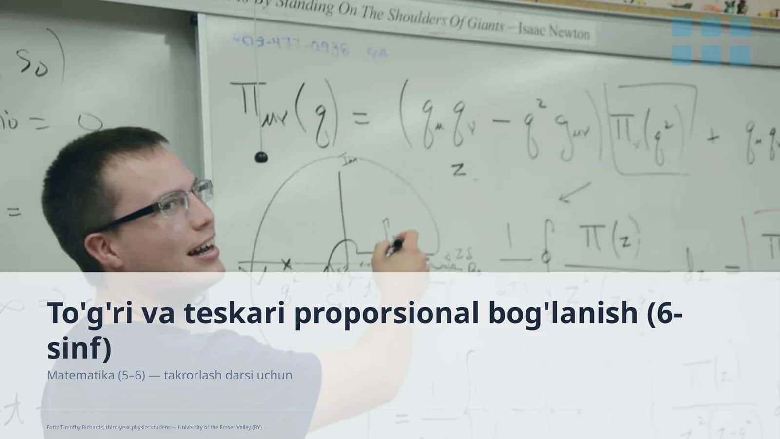 To'g'ri va teskari proporsional bog'lanish (6-sinf) 1