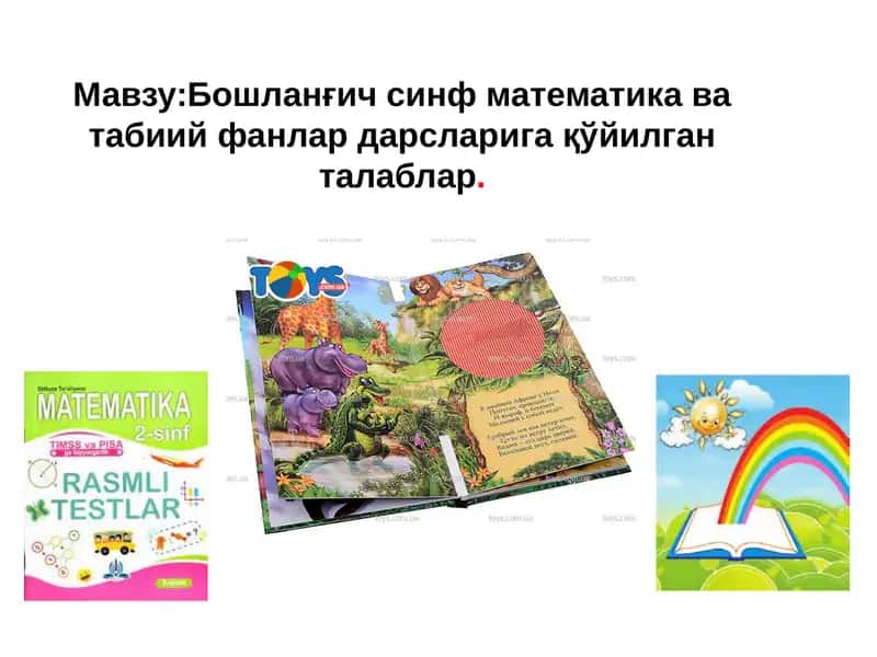 Бошланғич синф математика ва табиий фанлар дарсларига қўйилган талаблар 1