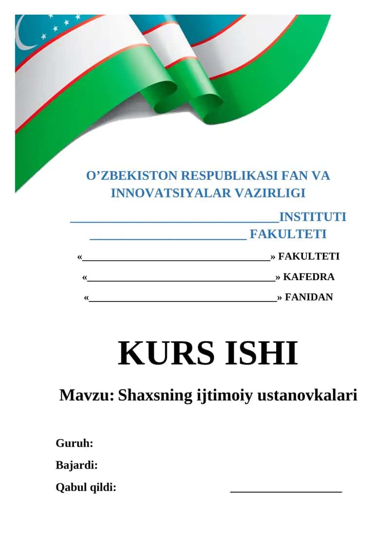 Shaxsning ijtimoiy ustanovkalari 1