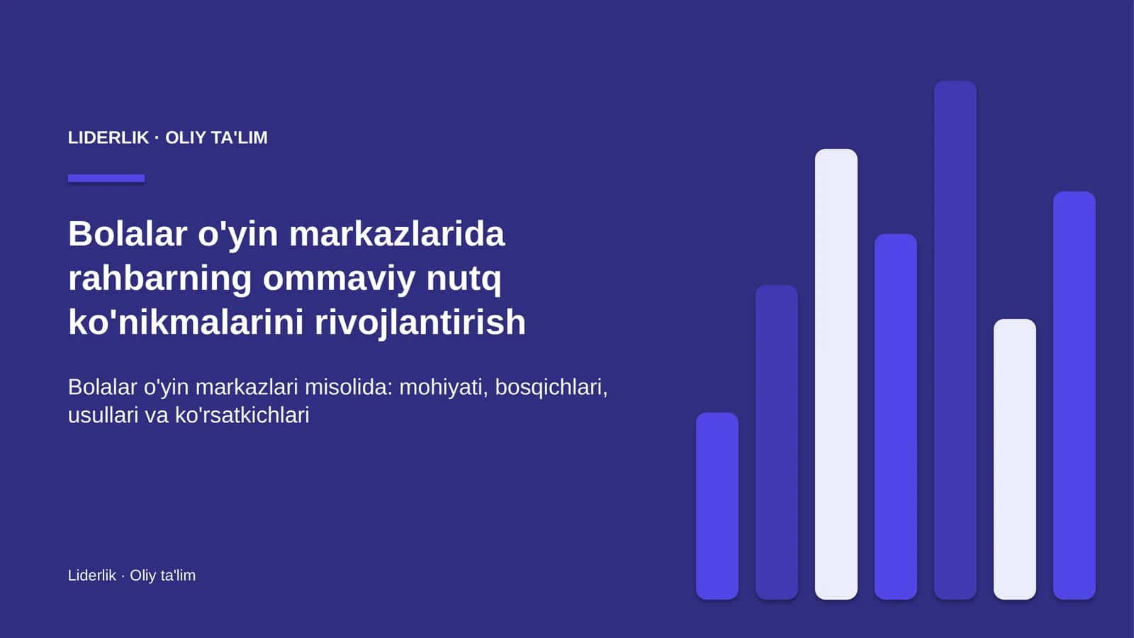 bolalar o'yin markazlarida rahbarning ommaviy nutq ko'nikmalarini rivojlantirish 3291 1