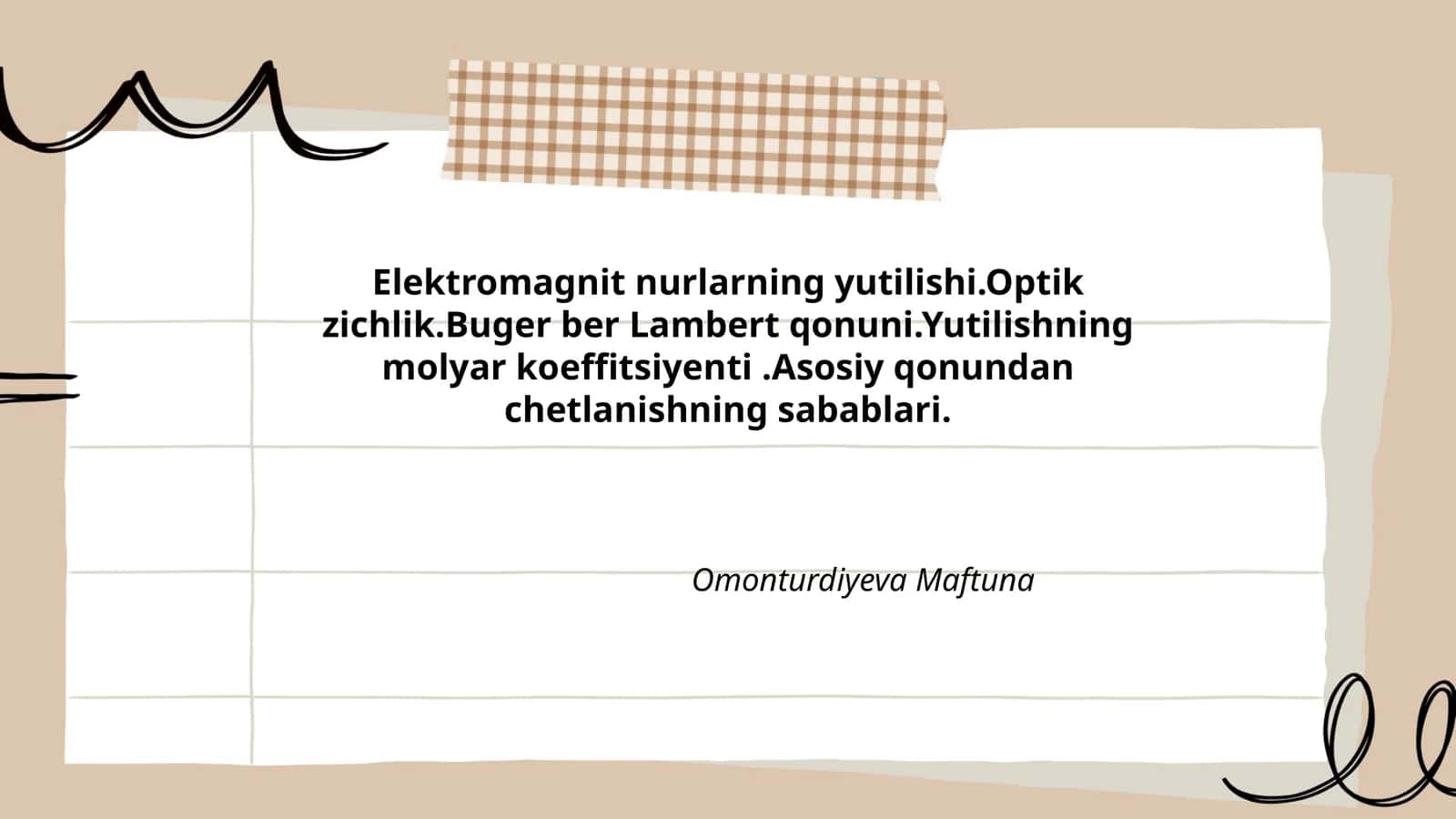 Elektromagnit nurlarning yutilishi 1