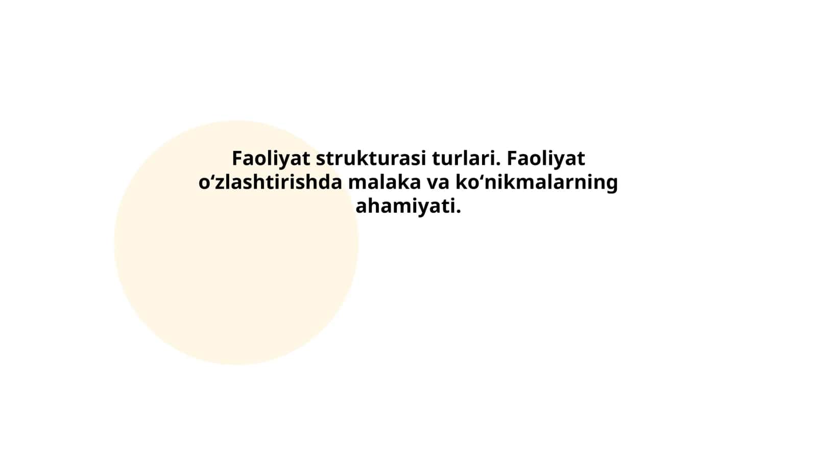 Faoliyat strukturasi turlari 1