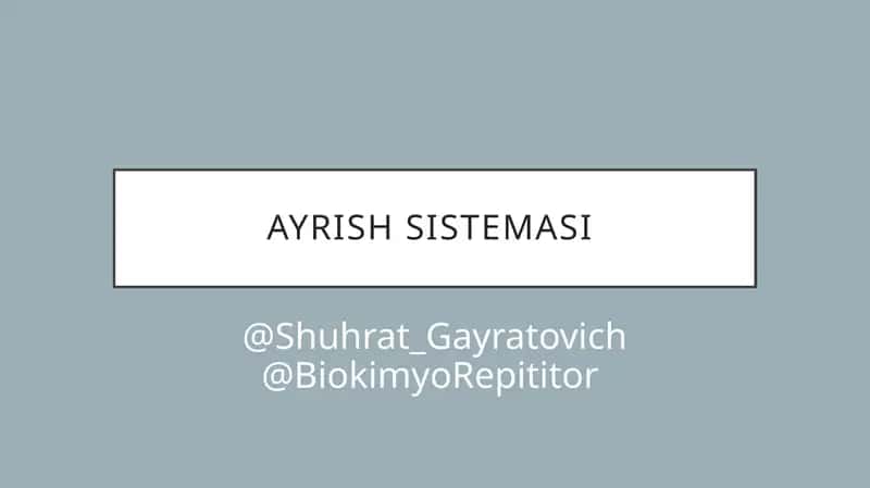 Ayrish Sistemasi 1