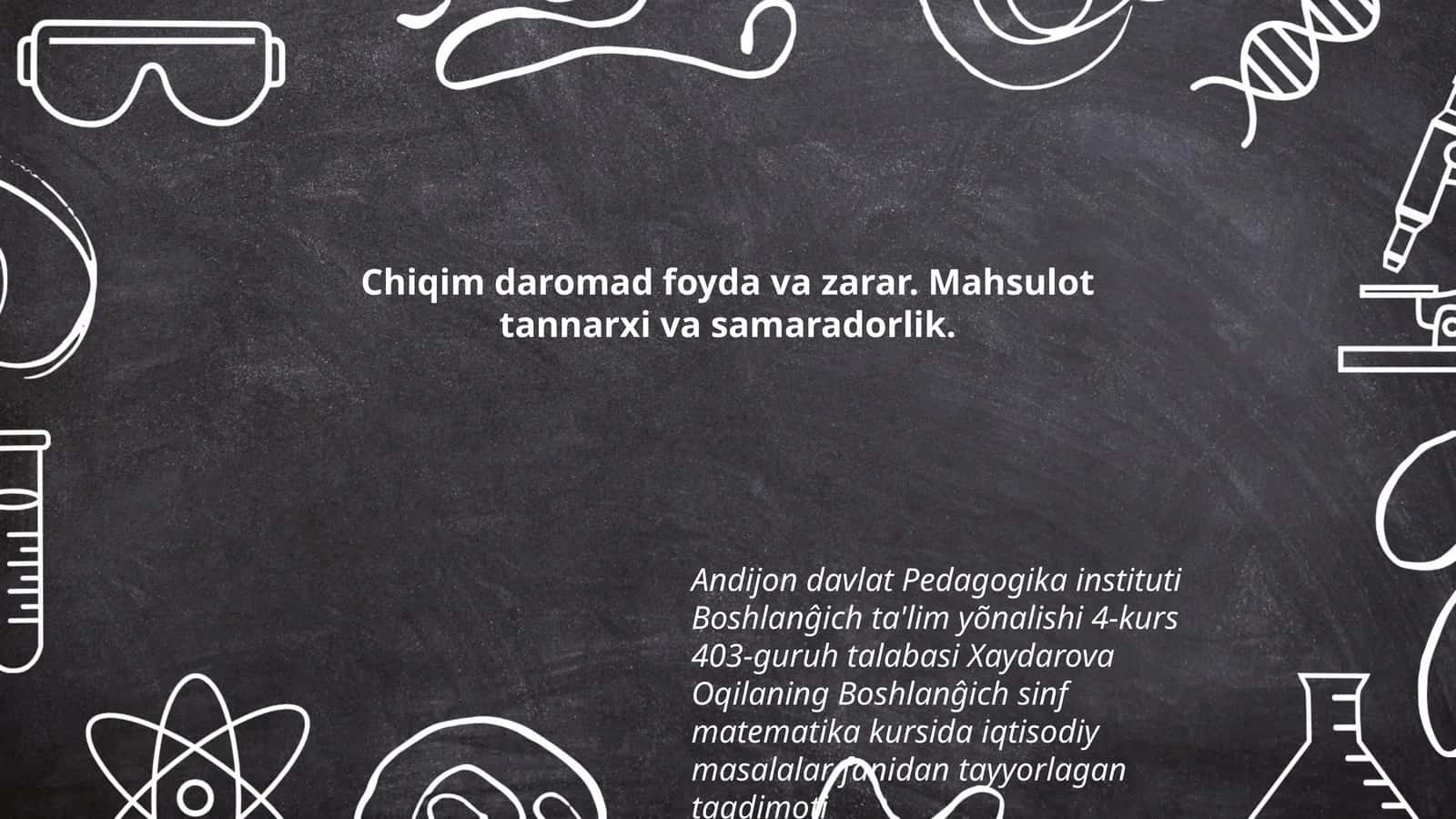 Boshlanĝich sinf matematika kursida iqtisodiy masalalar 1