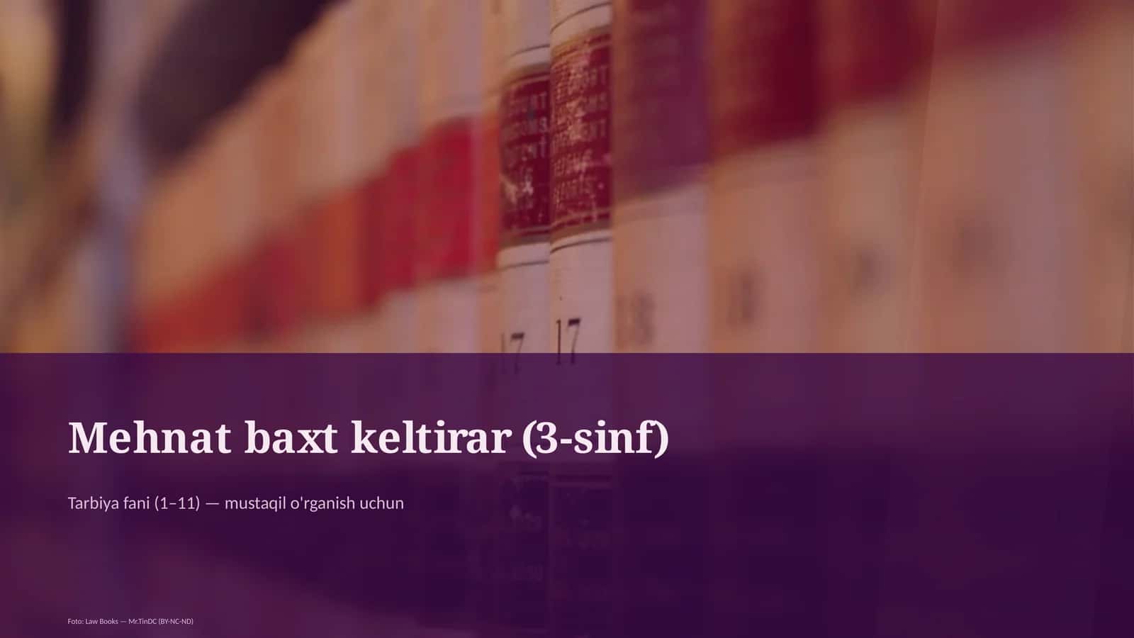 Mehnat baxt keltirar (3-sinf) 1