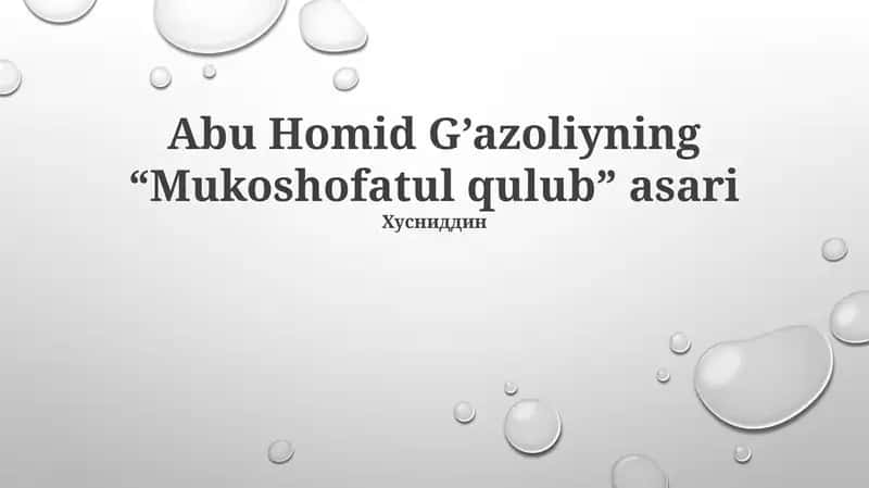 Mukoshofatul qulub 1
