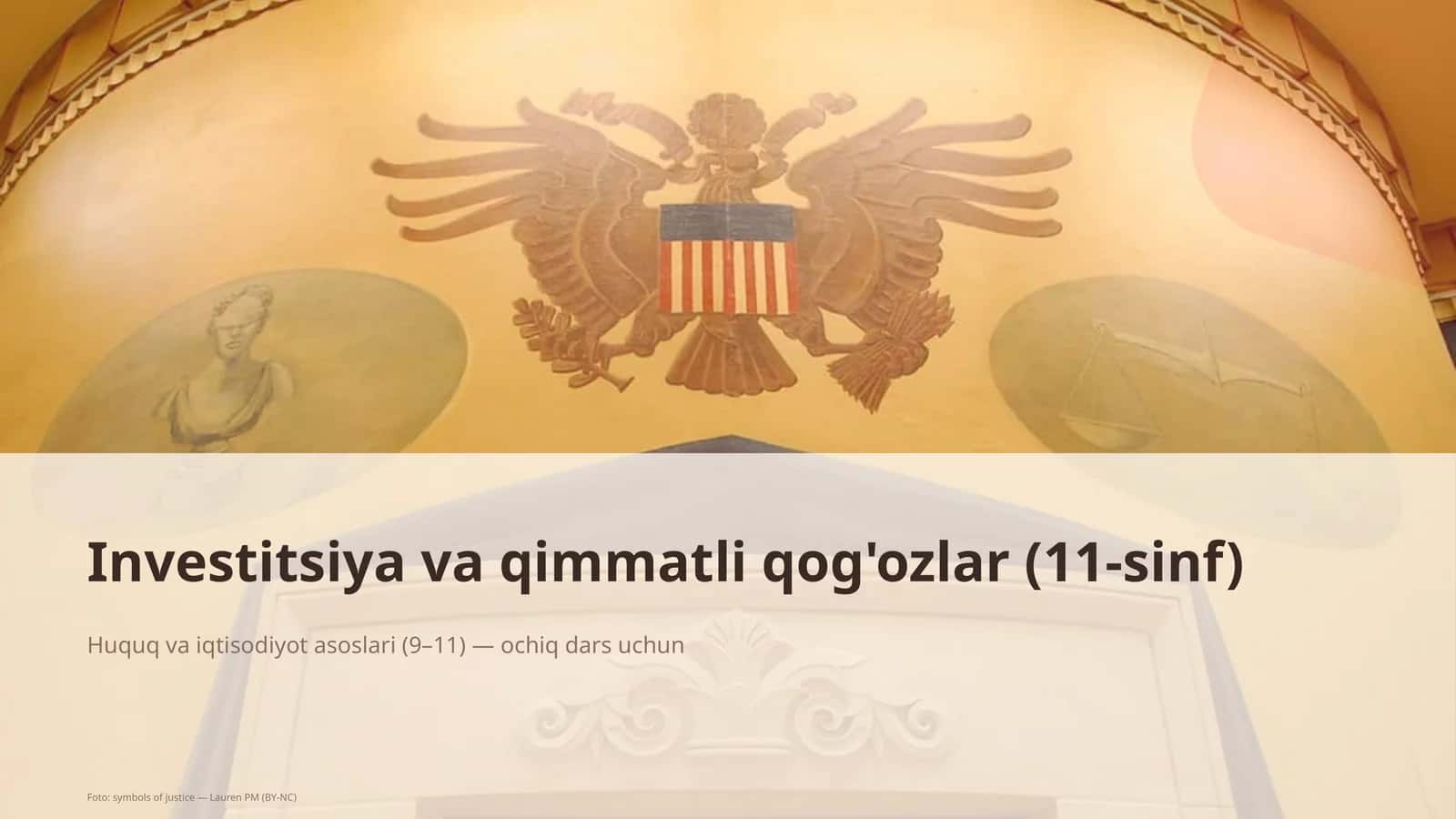 Investitsiya va qimmatli qog'ozlar (11-sinf) 1