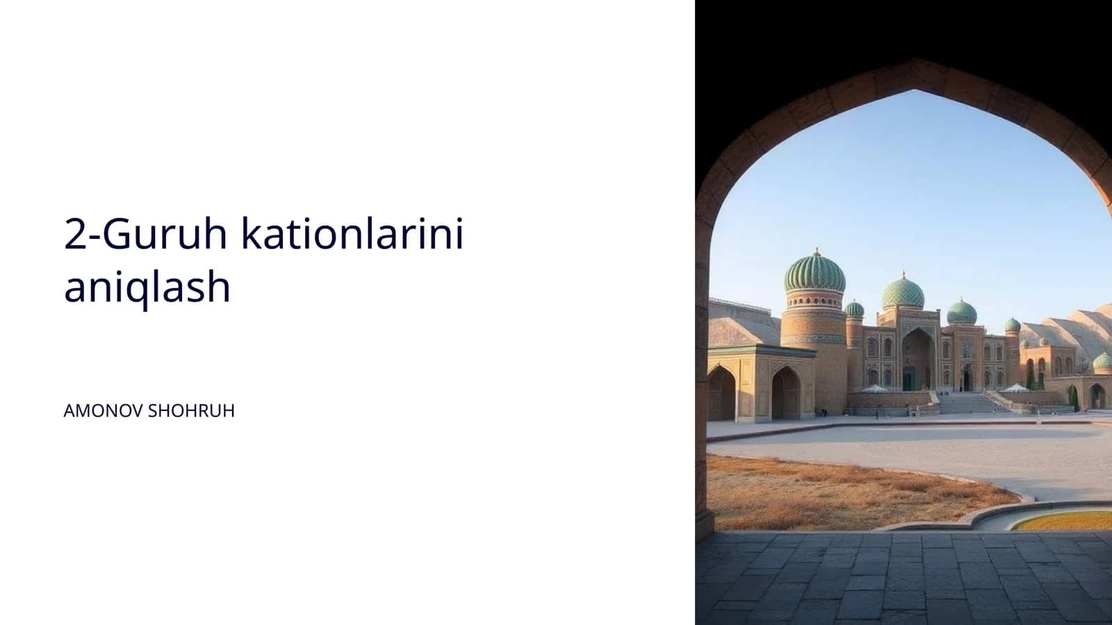 2-Guruh kationlarini aniqlash 1