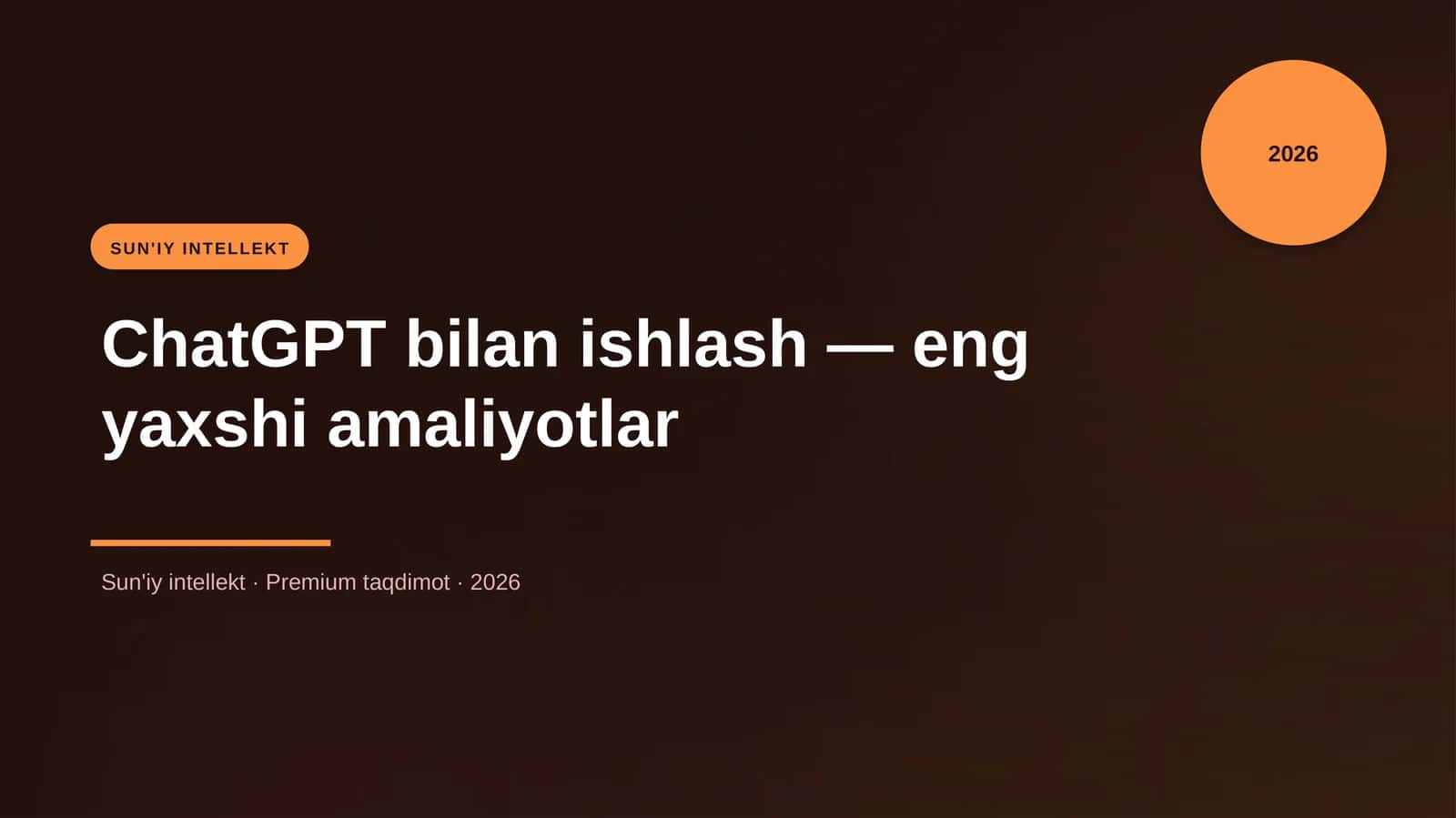 ChatGPT bilan ishlash — eng yaxshi amaliyotlar 1