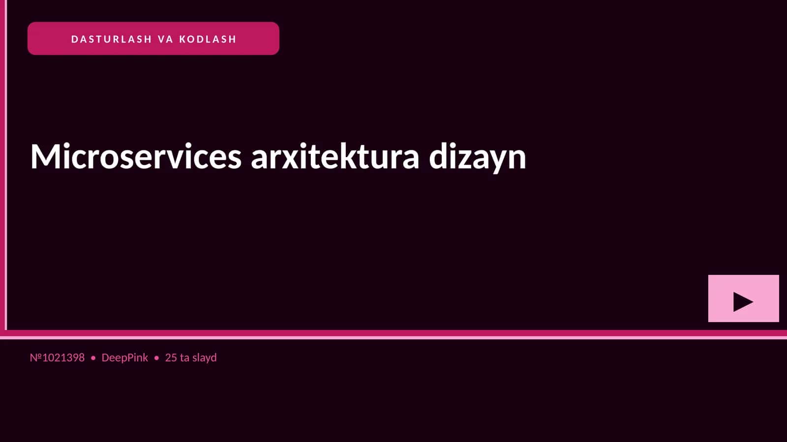 Microservices arxitektura dizayn 1