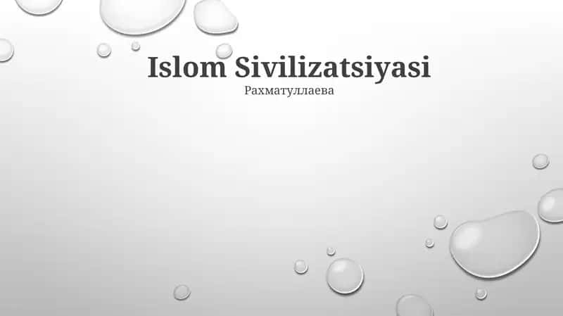 Islom Sivilizatsiyasi 1