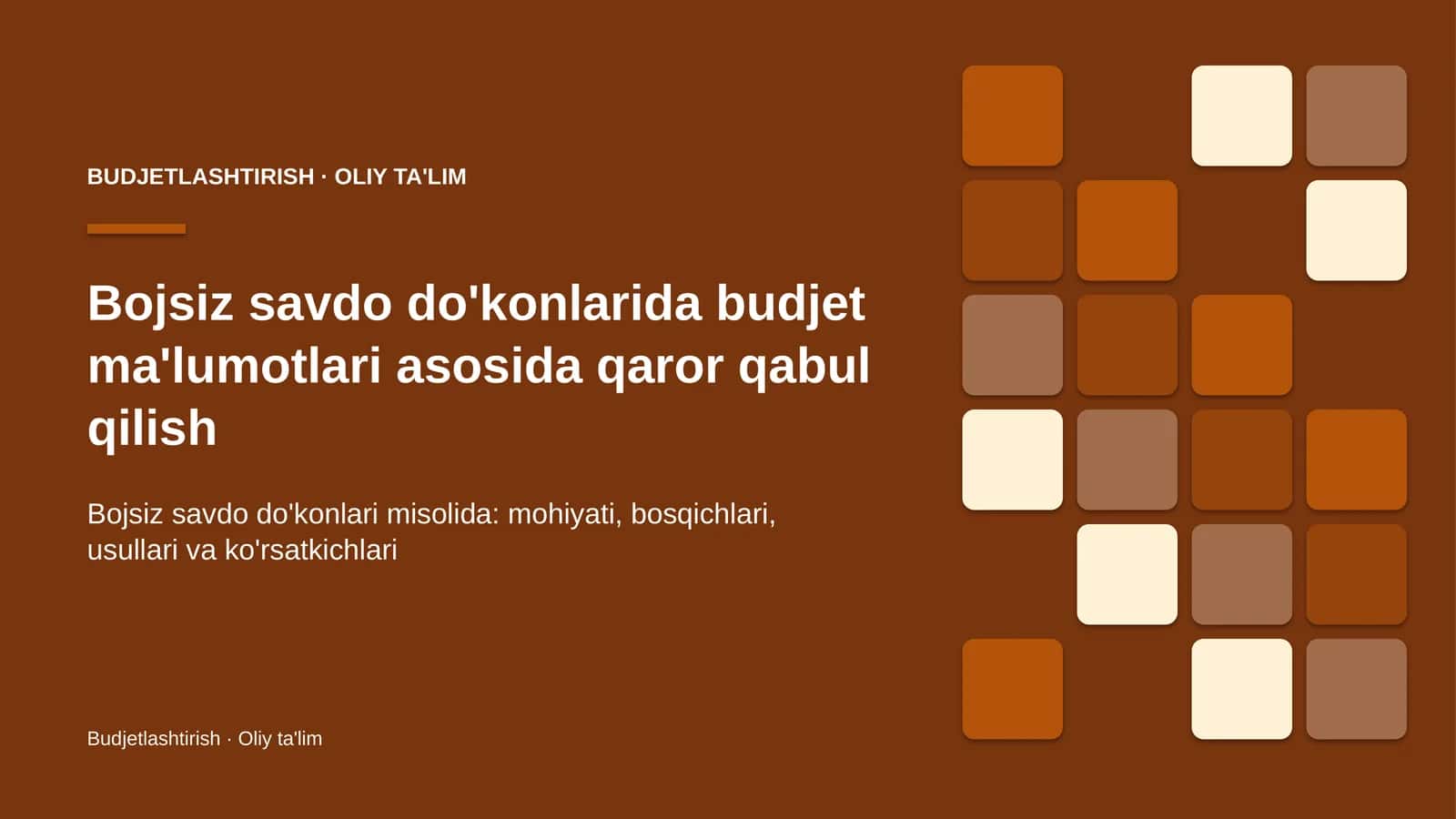 bojsiz savdo do'konlarida budjet ma'lumotlari asosida qaror qabul qilish 7684 1