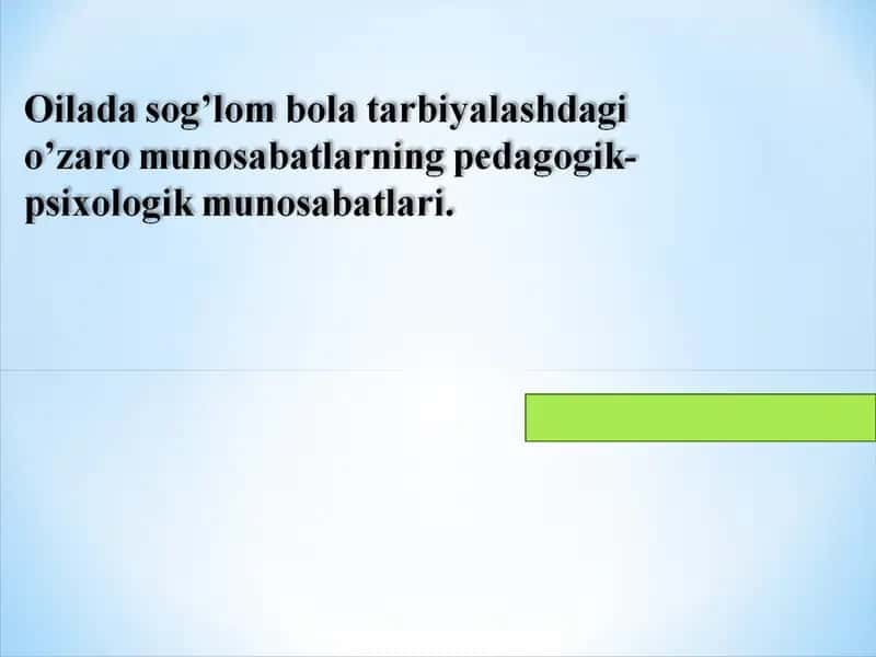 Oila Tarbiyasi 1