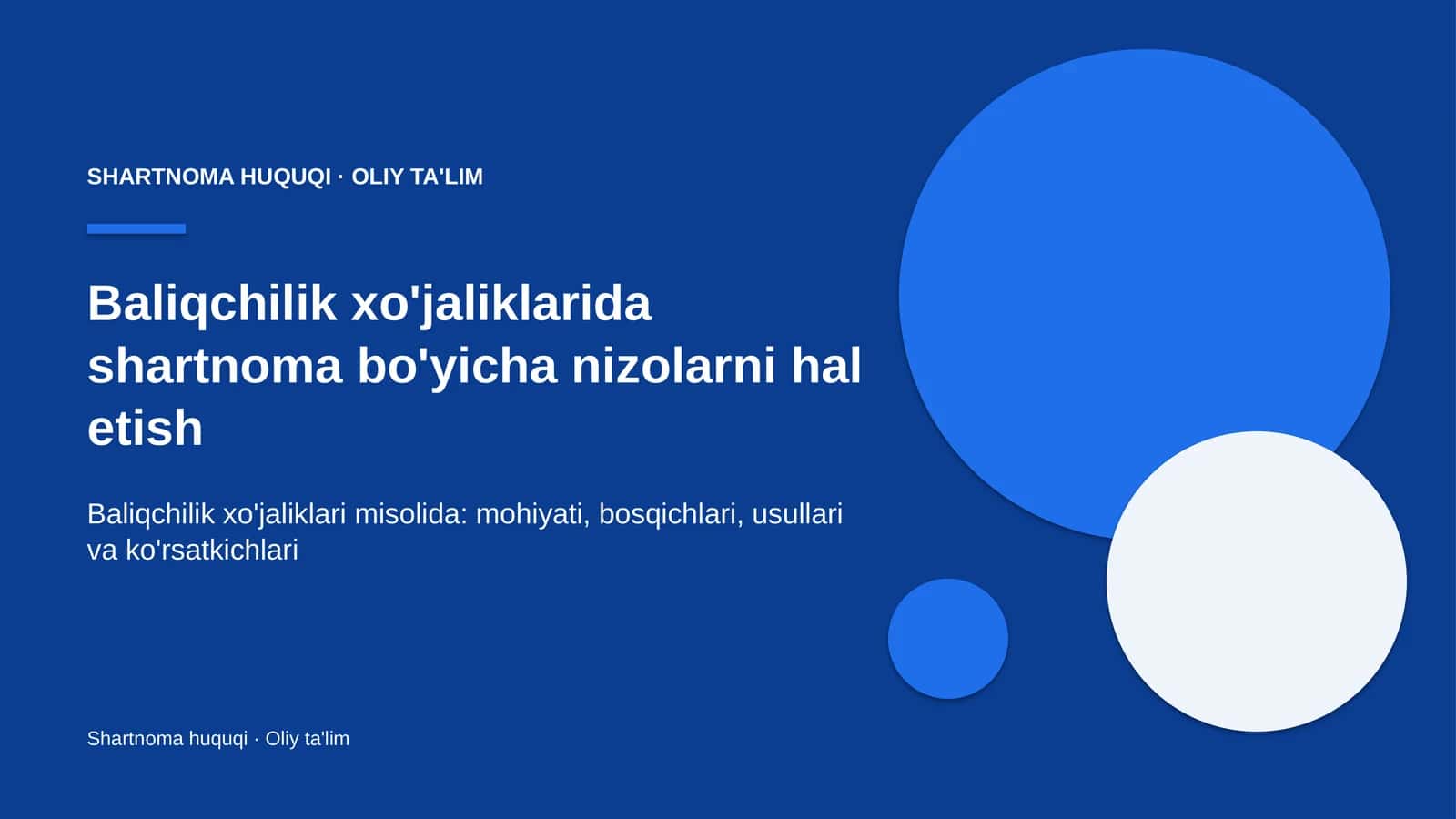 baliqchilik xo'jaliklarida shartnoma bo'yicha nizolarni hal etish 3992 1