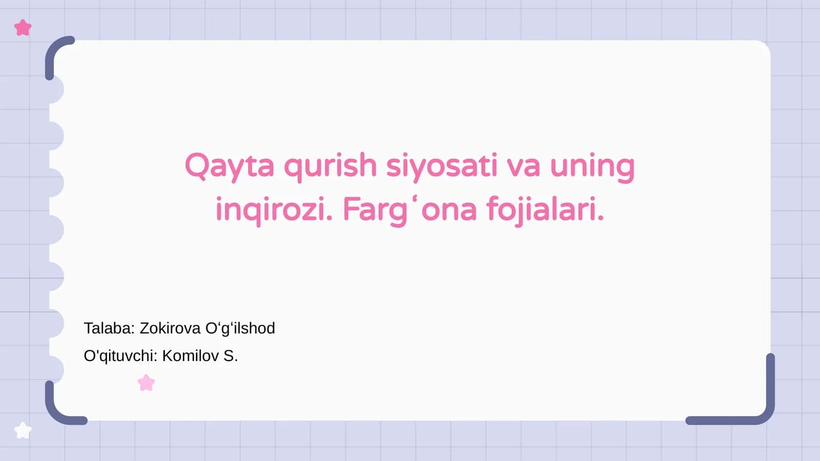 Qayta Qurish Siyosati va Uning Inqirozi 1