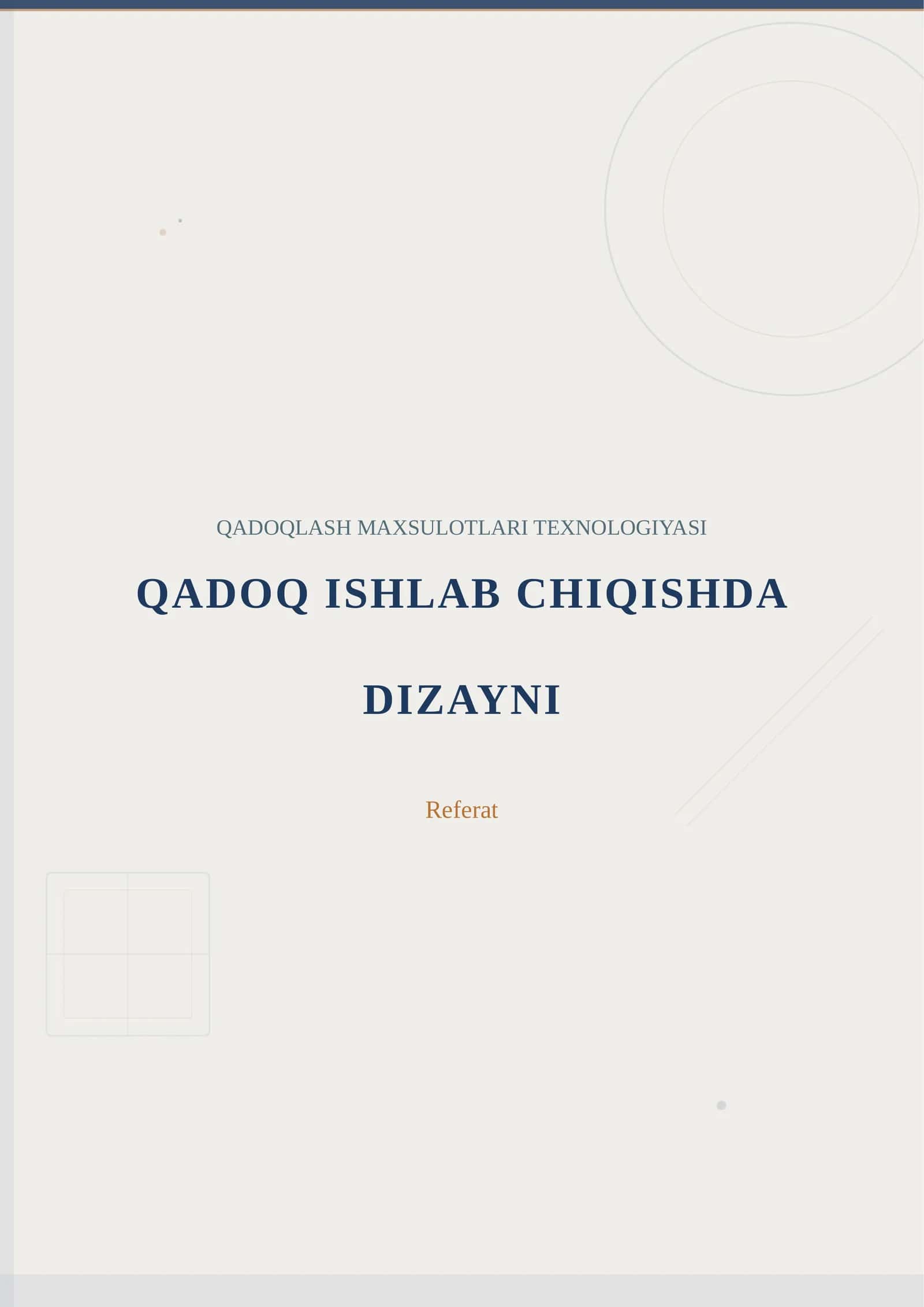 QADOQLASH MAXSULOTLARI TEXNOLOGIYASI 1