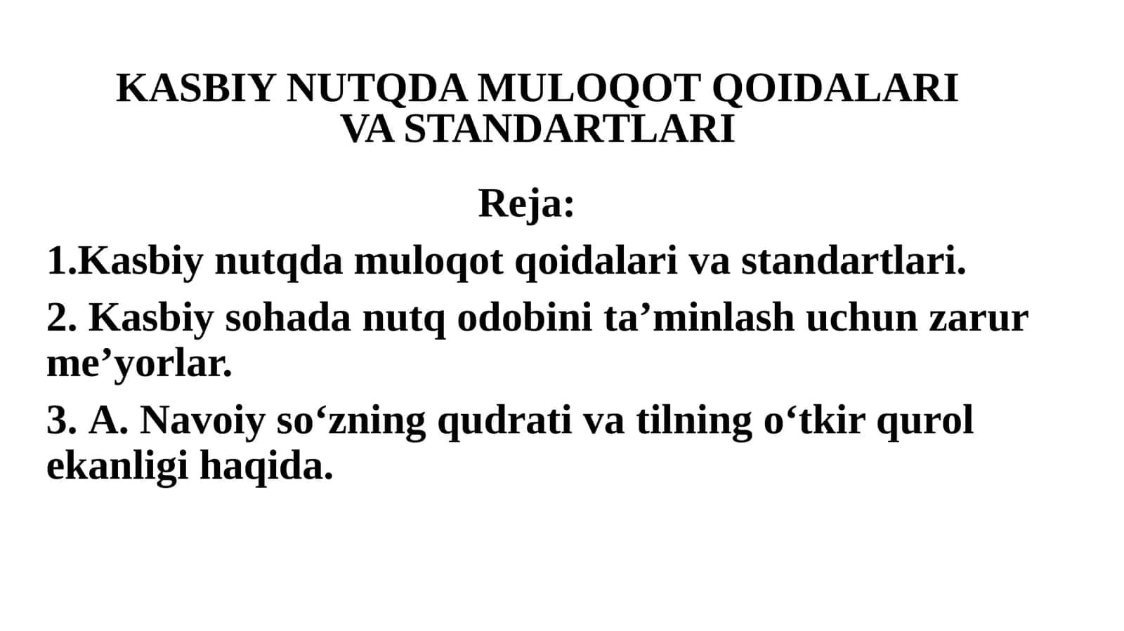 KASBIY NUTQDA MULOQOT QOIDALARI VA STANDARTLARI 1