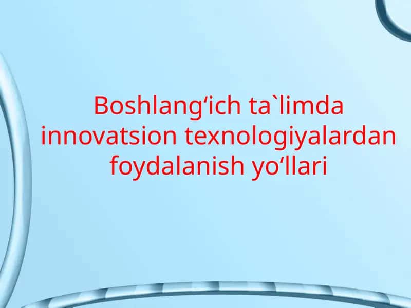 Pedagogik texnologiyalar asosida ta'shili sa'g'day 1