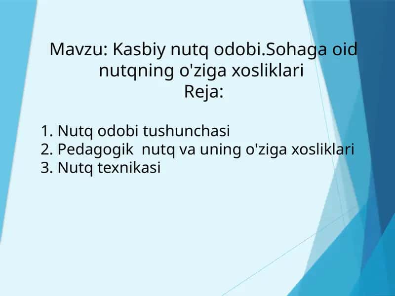 Nutq odobi tushunchasi 1