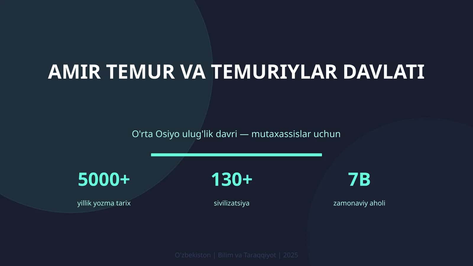AMIR TEMUR VA TEMURIYLAR DAVLATI 1