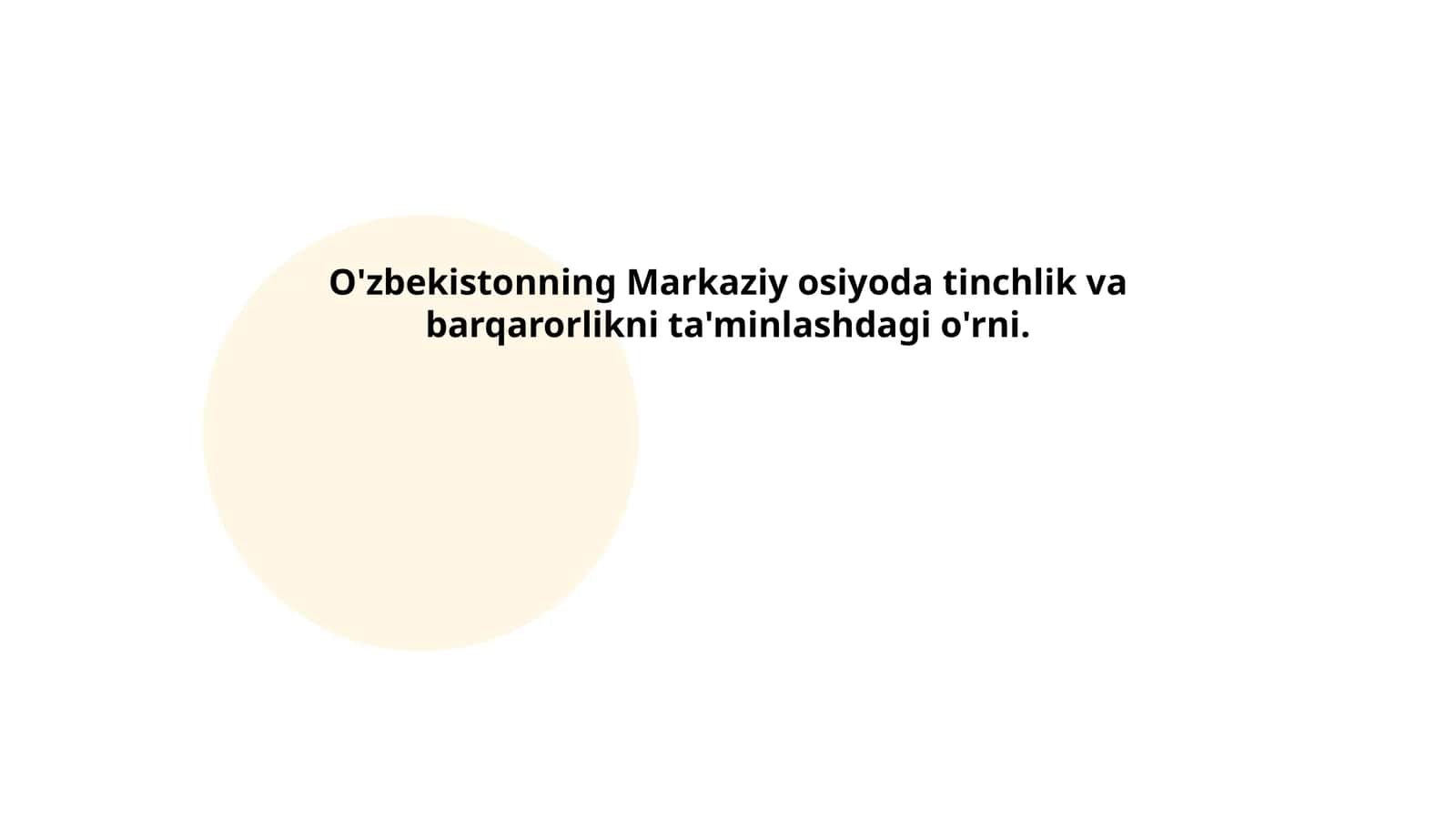 Markaziy Osiyoda tinchlikni ta'minlashdagi o'rni 1