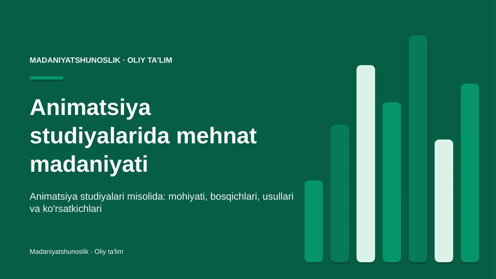 Animatsiya studiyalarida mehnat madaniyati 1