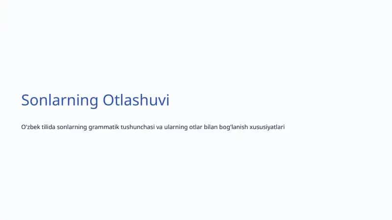 Sonlarning Otlashuvi 1