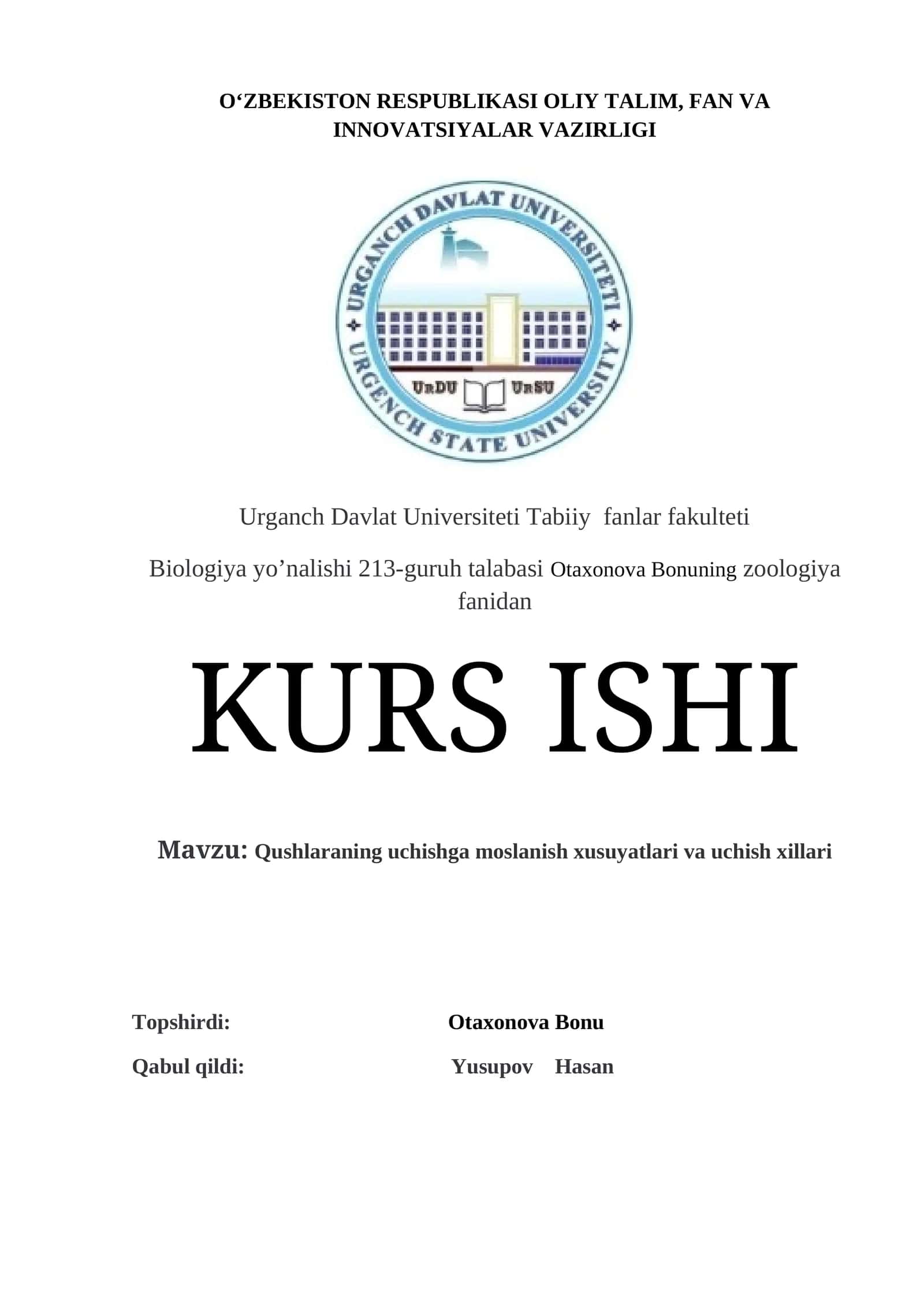 Qushlaraning uchishga moslanish xusuyatlari va uchish xillari 1