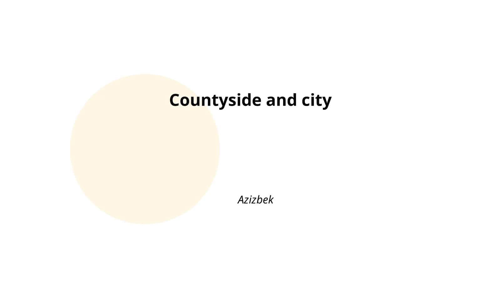 Countyside and city 1