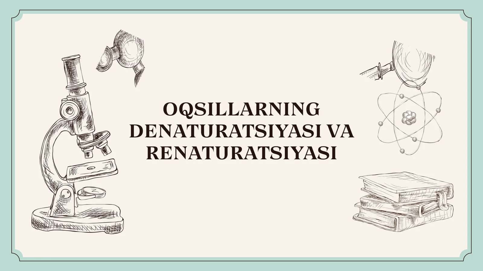 Denaturatsiya tushunchasi 1