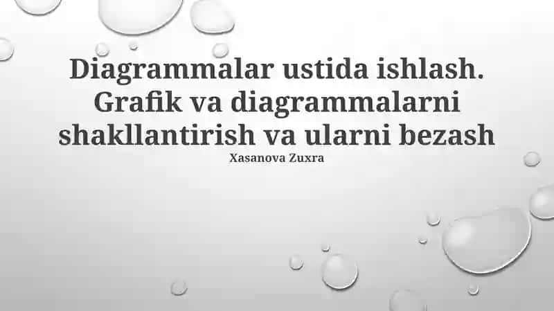 Diagrammalar ustida ishlash