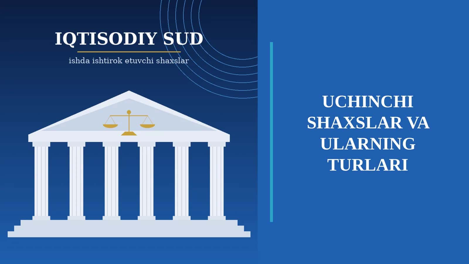 UCHINCHI SHAXSLAR VA ULARNING TURLARI 1
