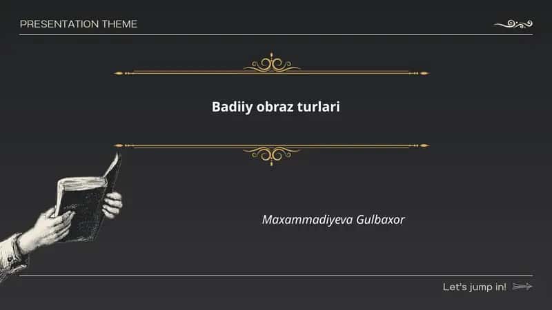 Badiiy obraz turlari 1