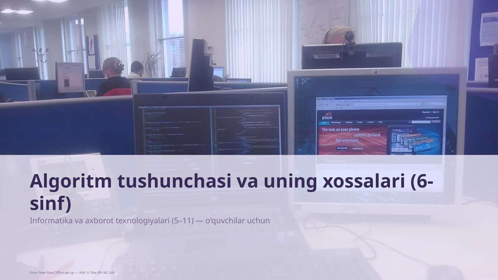 Algoritm tushunchasi va uning xossalari (6-sinf) 1
