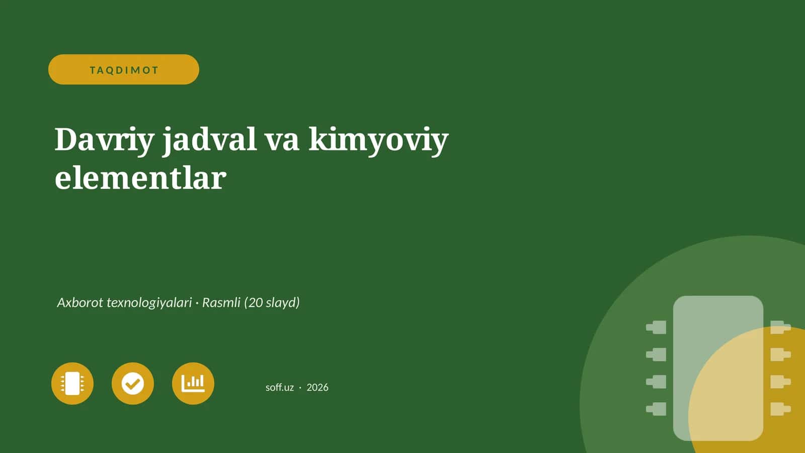 Davriy jadval va kimyoviy elementlar 1