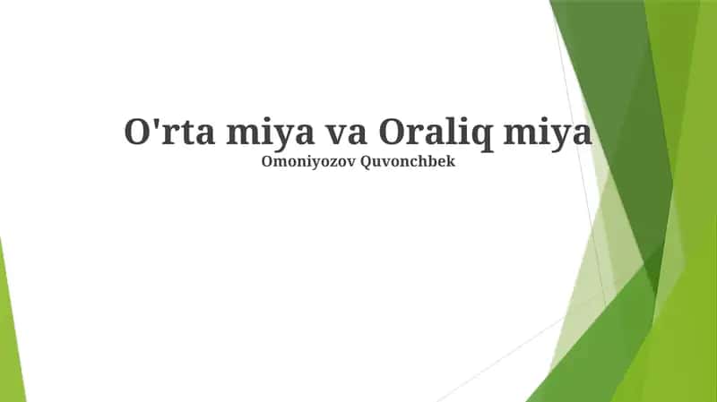 O'rta miya va Oraliq miya 1