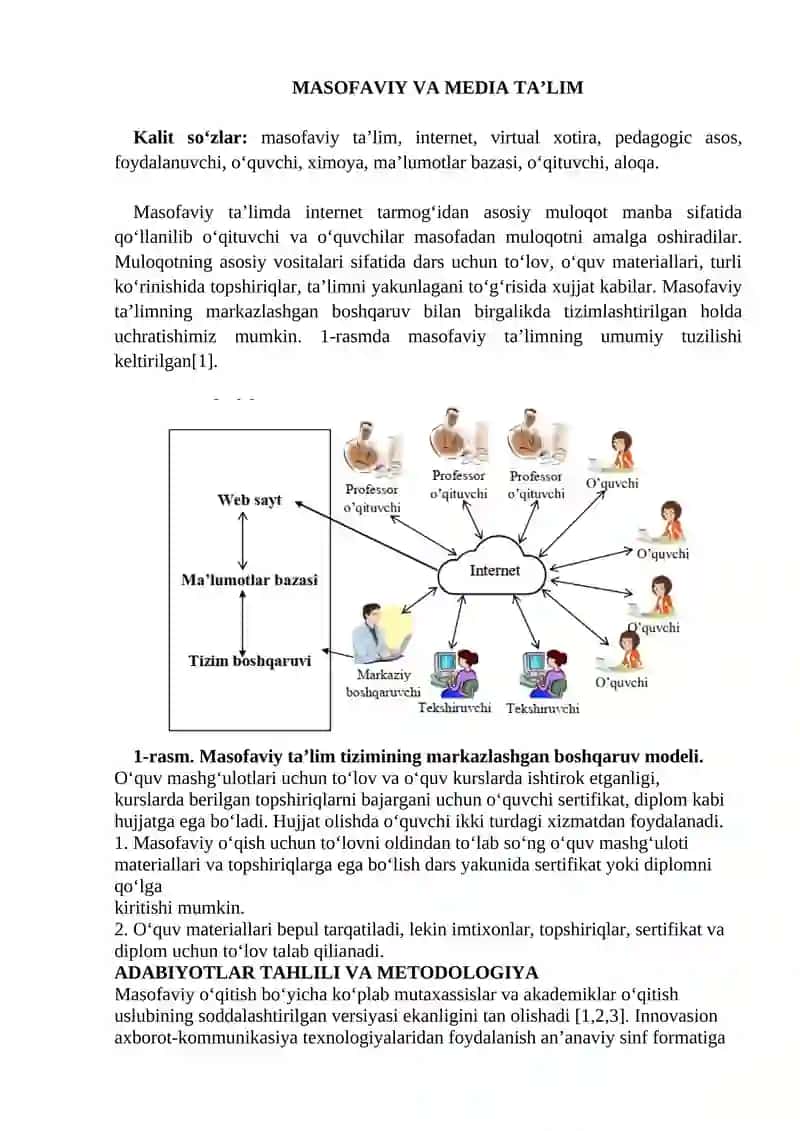 MASOFAVIY VA MEDIA TA’LIM