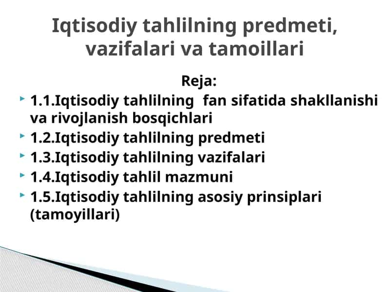Iqtisodiy tahlil 1
