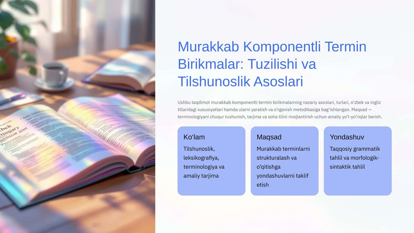 Murakkab Komponentli Termin Birikmalar Tuzilishi va Tilshunoslik Asoslari 1