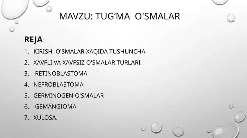 tug'ma o‘smalar 1
