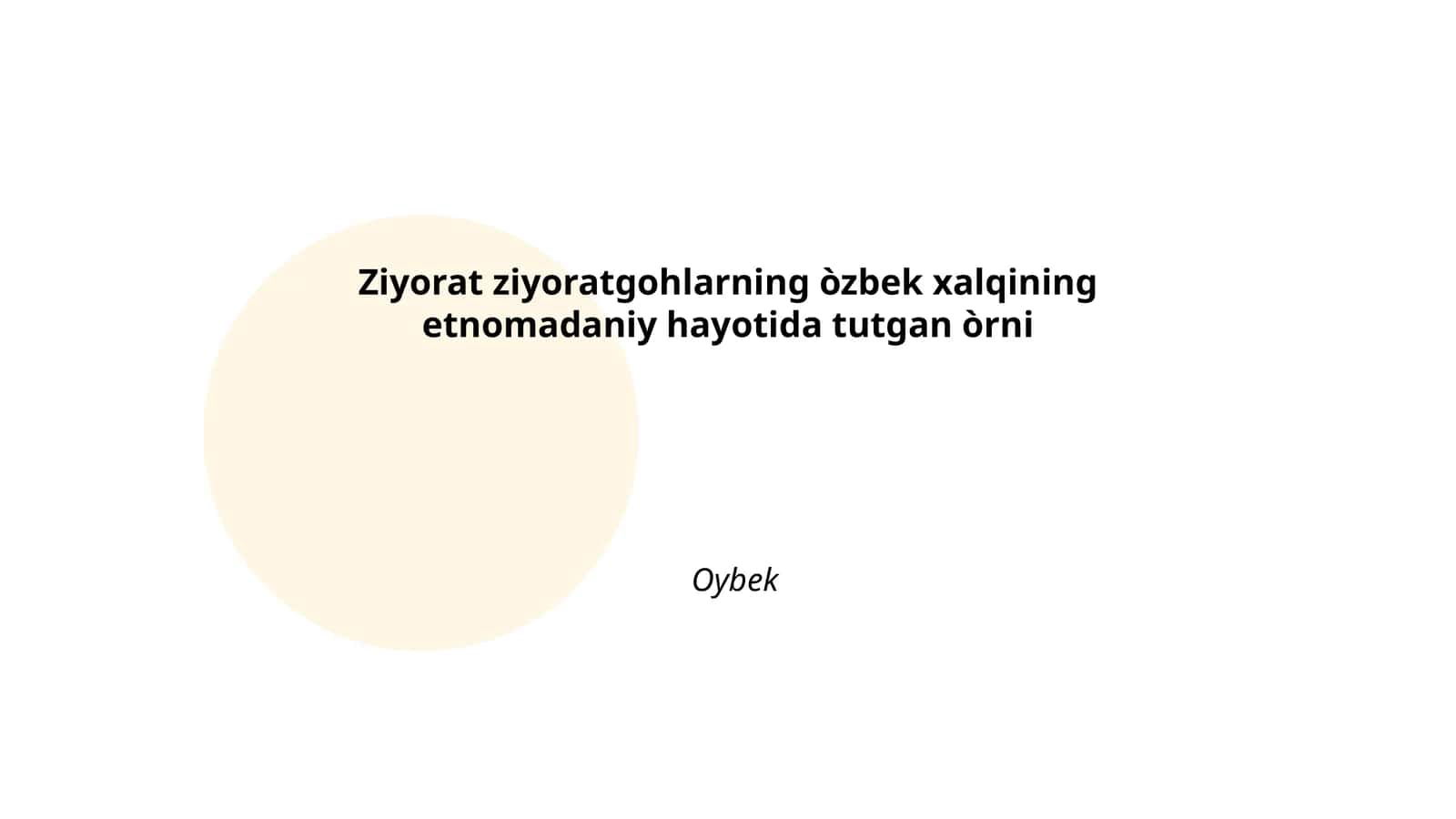 Ziyorat ziyoratgohlarning òzbek xalqining etnomadaniy hayotida tutgan òrni 1