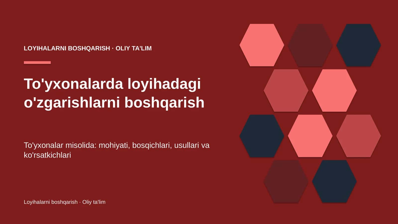 to'yxonalarda loyihadagi o'zgarishlarni boshqarish 9093 1