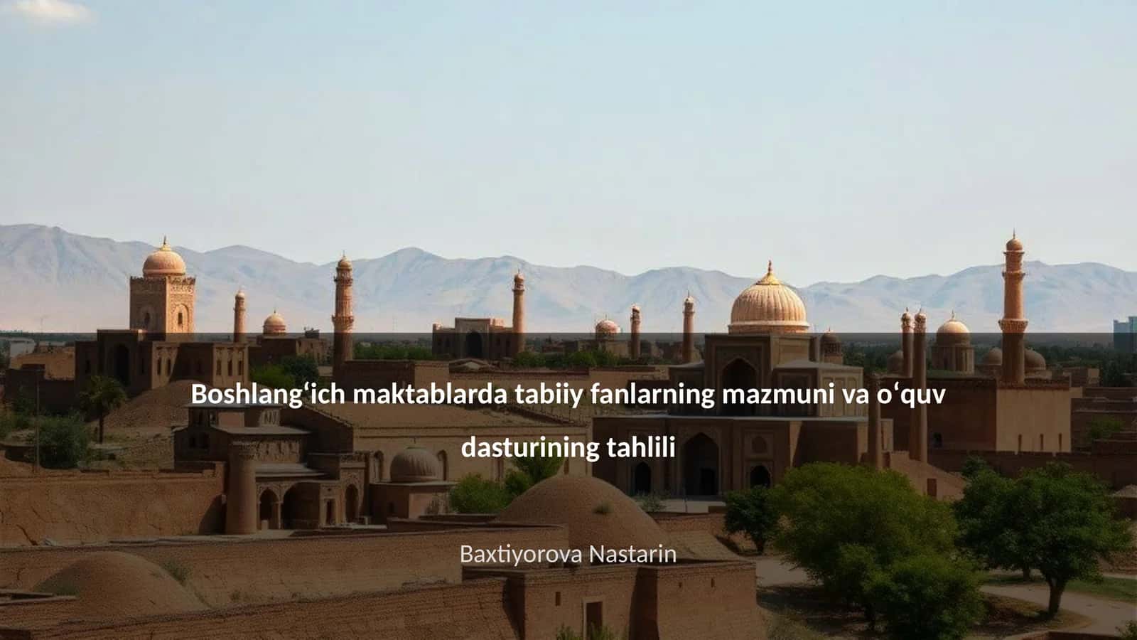 Tabiiy fanlar ta'limi 1
