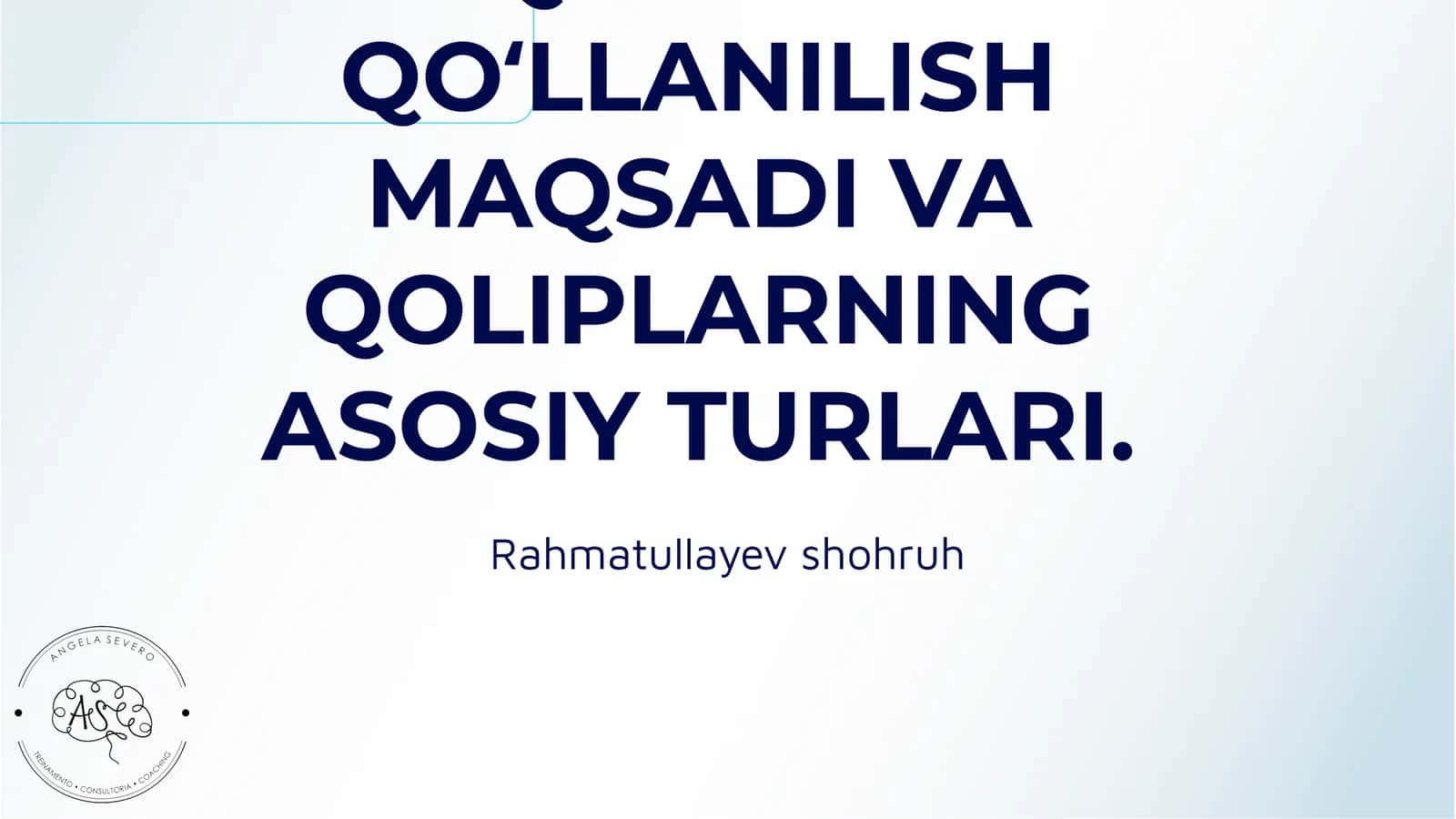 QOLIPNI QOʻLLANILISH MAQSADI VA QOLIPLARNING ASOSIY TURLARI 1