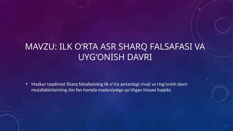 Ilko‘rtaasrSharqfalsafasivaUyg‘onishdavri 1