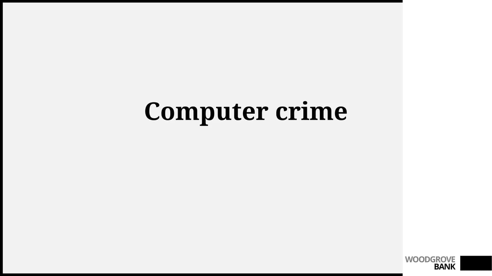 Computer crime 1