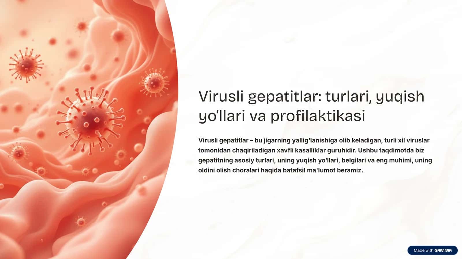 Virusli gepatitlar: turlari, yuqish yo‘llari va profilaktikasi 1