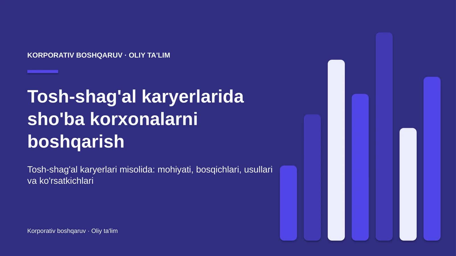 tosh shag'al karyerlarida sho'ba korxonalarni boshqarish 7676 1