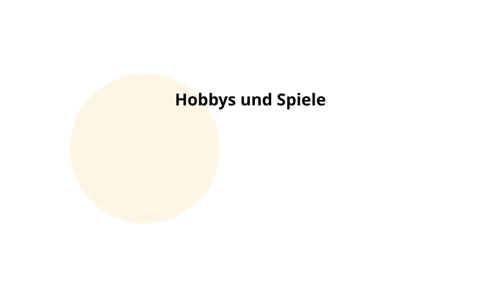 Hobbys und Spiele 1