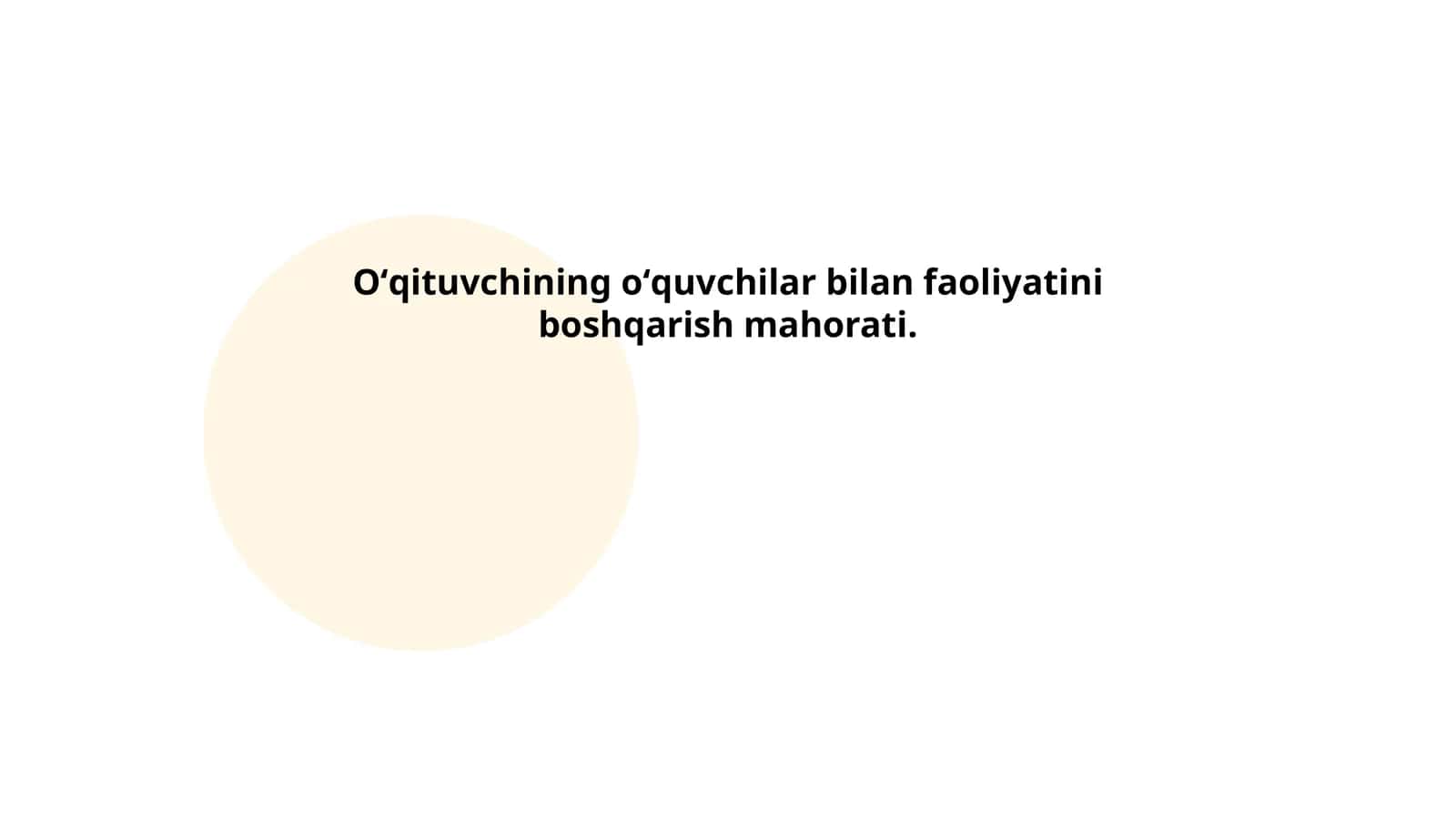 Oʻqituvchining oʻquvchilar bilan faoliyatini boshqarish mahorati 1